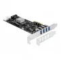 DeLOCK 89365 vidinė sąsajos plokštė, USB 3.2 Gen 1, PCIe, 4 išoriniai prievadai