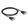 Serijinis kabelis DeLOCK 86605 Juodas 2m RS-232 Sub-D9