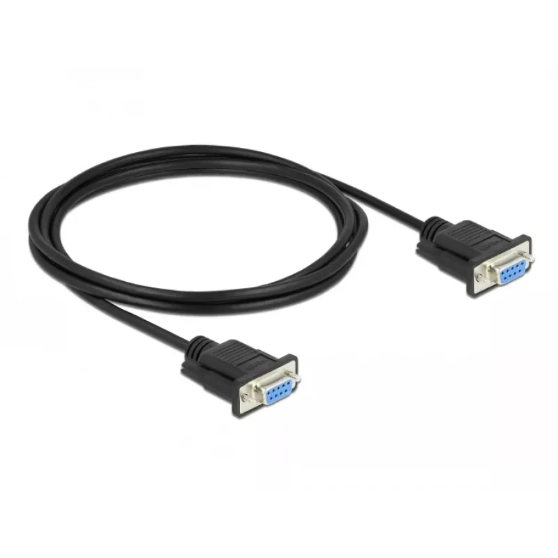 Serijinis kabelis DeLOCK 86605 Juodas 2m RS-232 Sub-D9