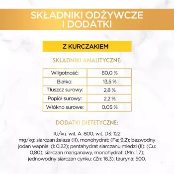 PURINA Gourmet Gold Succulent Delights Vištiena – šlapias kačių ėdalas – 85g