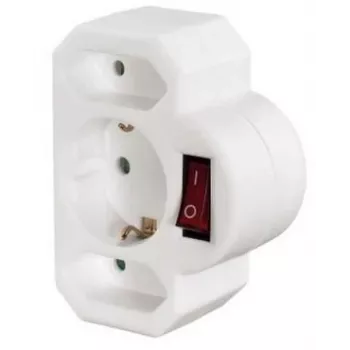 Hama 00108846 kištukinis adapteris F tipas Universal White