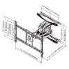 GART TV laikiklis LCD/LED 40-75 col. 45 kg vertikalus/horizontalus reguliavimas 58-380 mm max VESA 600x400