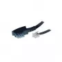 S/CONN 6 m TAE-N – RJ12 juodas permatomas laidas TC 70166 ShiverPeaks