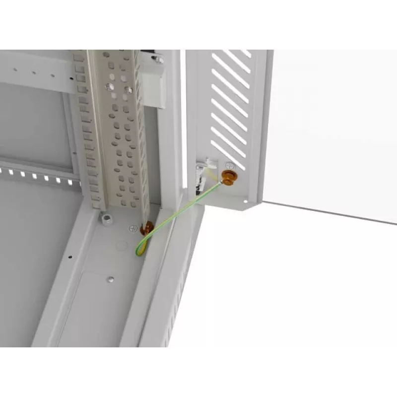 19 colių 42U LANBERG stovimas serverio spintos rėmas 600×600 mm pilkas su stiklinėmis durimis ir LCD (plokščioje pakuotėje)