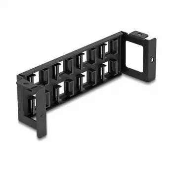 Patch panel DeLOCK 86517 juodas metalas plastikas montavimui ant sienos