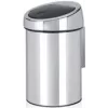 Šiukšliadėžė BRABANTIA Touch Bin 3 L Brilliant Steel model 36 39 62