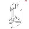 Grindinis monitoriaus stovas Maclean MC-739 165,1 cm (65 col.) Juodas
