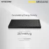 Nešiojamas power bank Nitecore NB10000 — 10000 mAh, USB‑A + USB‑C, 38 W bendra galia, pilka