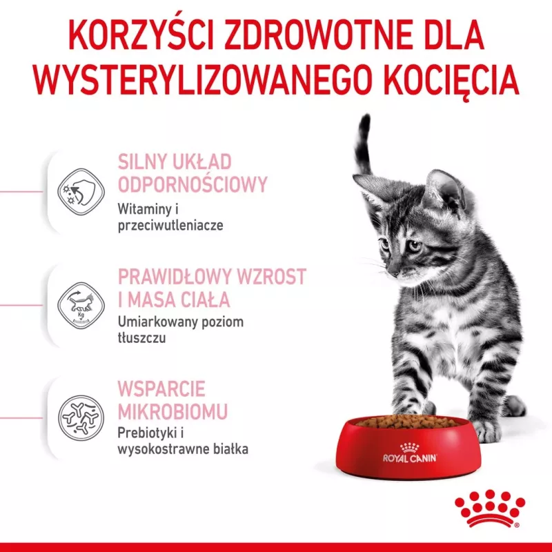 Royal Canin Kitten Sterilised sausas kačių maistas kačiukams 3,5 kg su paukštiena