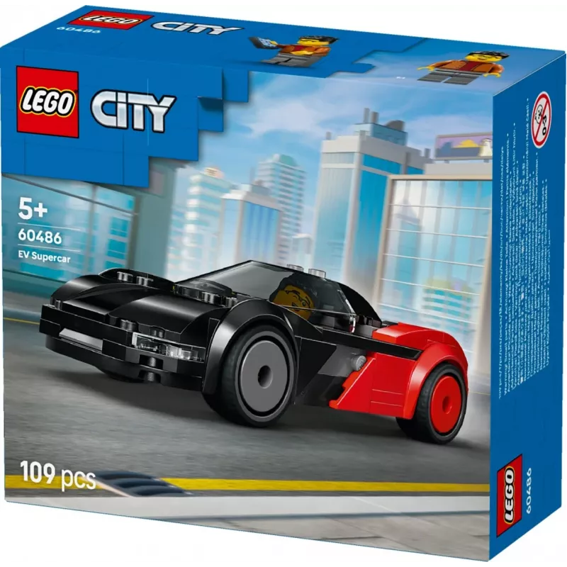 LEGO CITY 60486 Elektromobilis Supercar Konstruktorius