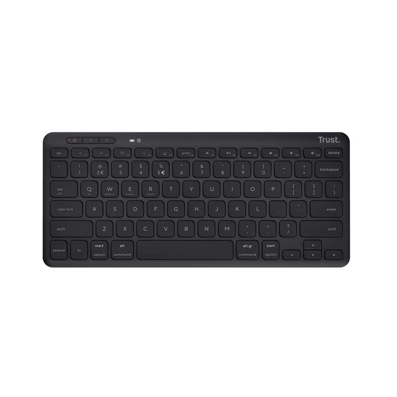 Trust Lyra universali belaidė klaviatūra RF + Bluetooth, QWERTY JAV anglų, juoda