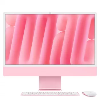 iMac 24 inch Retina 4.5K ekranas M4, Rožinis, M4 (8-CPU/8-GPU), 16GB, 256GB, Vokiška klaviatūra, be Gigabit Ethernet, Magic Mouse, MWUG3D/A