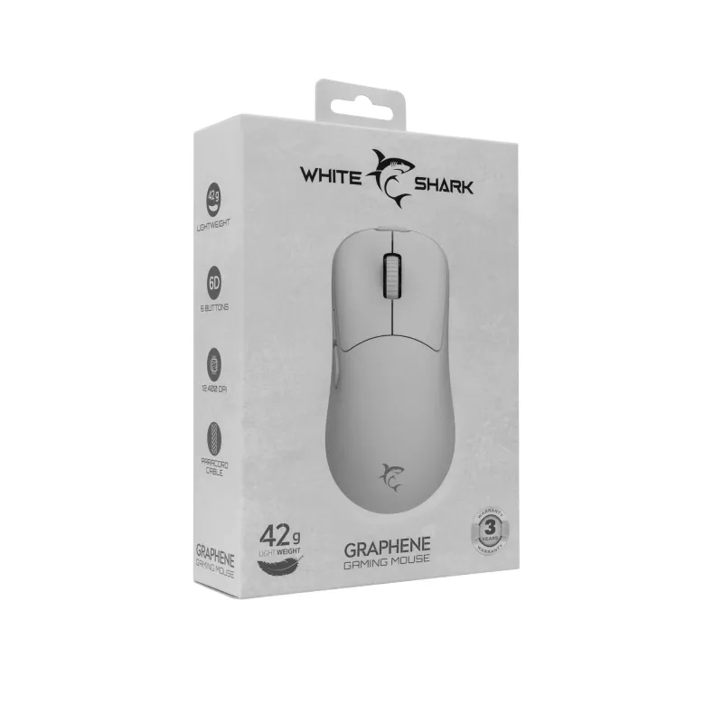 Laidinė pelė White Shark GM-5014 Graphene White USB