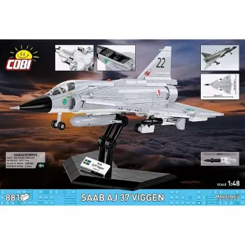 Cobi blokelių rinkinys Saab AJ 37 Viggen, 881 detalė