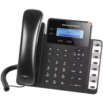DECT telefonas Grandstream GXP1628 – stalinis / sieninis IP telefonas, LCD 132x48 px, garsiakalbis, 500 kontaktų, RJ-9 ausinėms