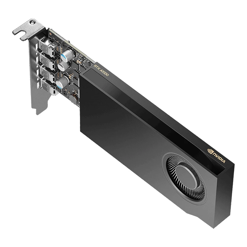 PNY NVIDIA RTX A1000 vaizdo plokštė – 8GB GDDR6 – PCIe 4.0 x8 Low-Profile – 4x Mini DisplayPort (VCNRTXA1000-PL)