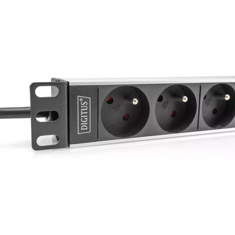 Digitus 10 colių lizdų juosta aliuminio profilis 4x CEE 7/5 lizdai 1U