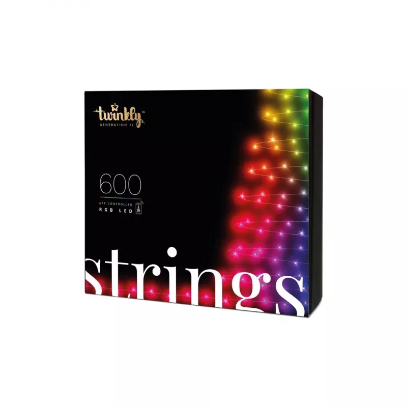 TWINKLY Strings 600 (TWS600STP-BEU) protingos eglutės lemputės 600 LED RGB 48 m