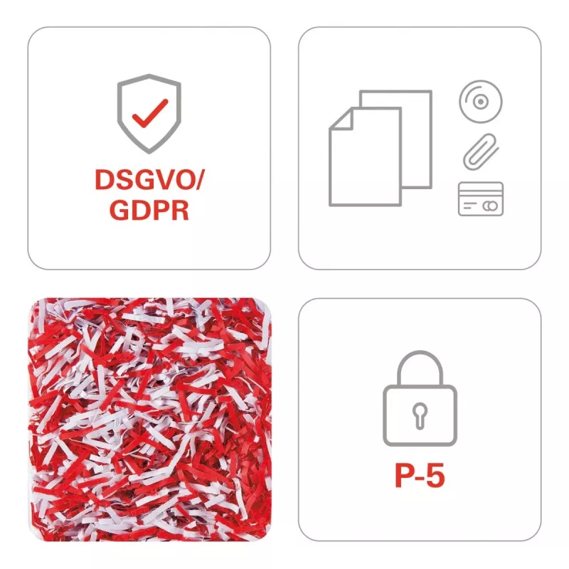 HSM shredstar X6pro dokumentų smulkintuvas, 2 x 15 mm + atskiras CD pjovimo mechanizmas