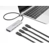 DeLOCK USB Type-C Hub 10 Gbps 4 prievadai aliuminis pilkas