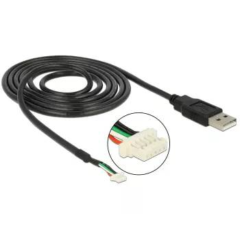 Laido kamera DeLOCK 95986 1,5 m Juoda