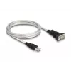 DeLOCK 63465 Serijinis kabelis USB-A į DB-9, 1,8 m, juodas/skaidrus