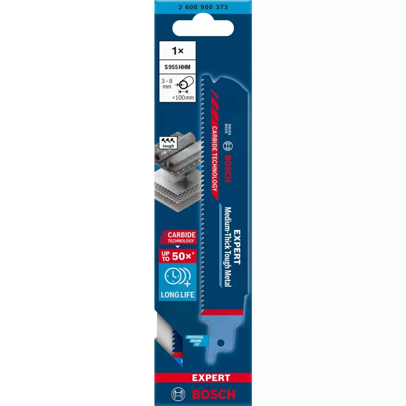 Bosch EXPERT 'MEDIUM-THICK TOUGH METAL' S 955 HHM pjūklo geležtė, HCS plienas, 1 vnt.