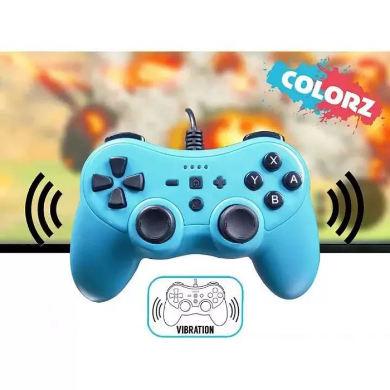 Laidinis valdiklis SUBSONIC SA5488-1 Neon Blue – skirtas Nintendo Switch, laidinis ryšys