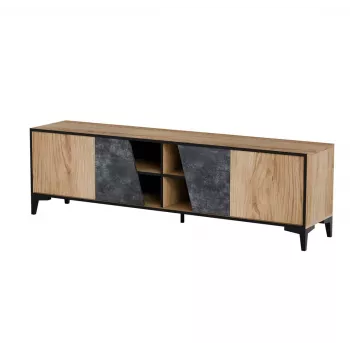 Cama 4D RTV spintelė OVO 180x38xH53 ąžuolas/betonas
