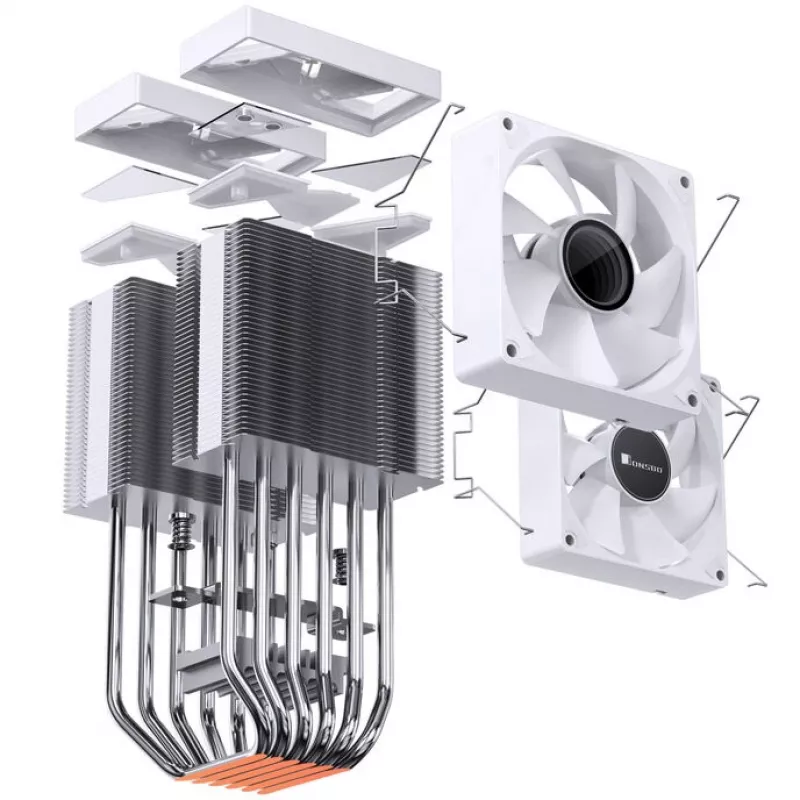 Aušintuvas CPU Jonsbo CR-1400 DV2 Baltas su 140mm ventiliatoriumi