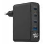 Gembird TA-UC-PDQC100LCD-01-BK greitasis 100 W USB įkroviklis nešiojamam kompiuteriui ir telefonui, juodas