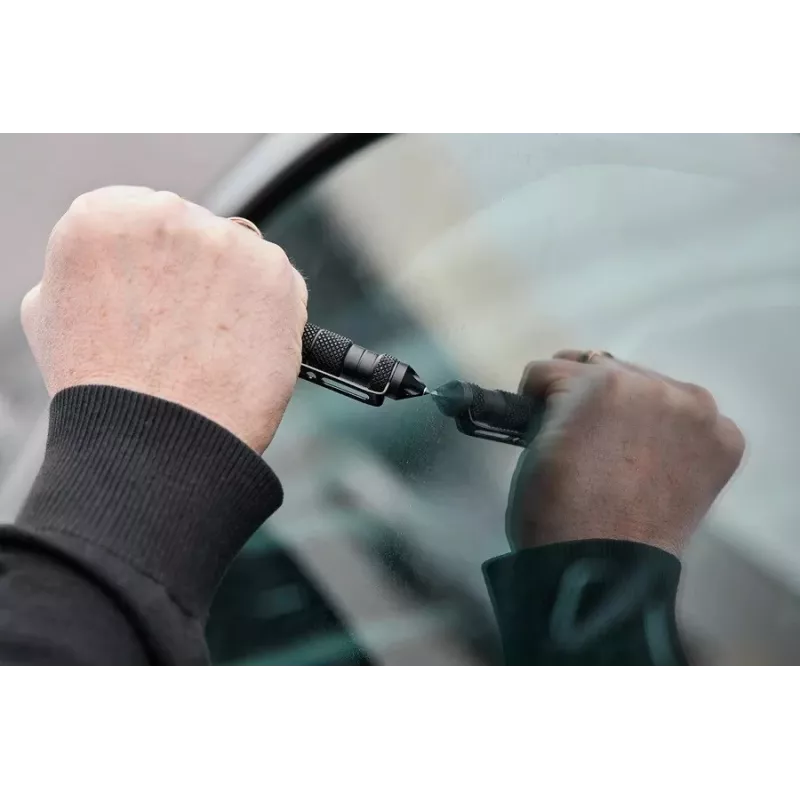 Taktinis rašiklis GUARD TACTICAL PEN Kubotan su stiklo daužytuvu (YC-008-BL)
