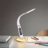 Stalinė LED lempa Hawk HW-LAMP05 balta, reguliuojama, su laikrodžiu ir RGB apšvietimu