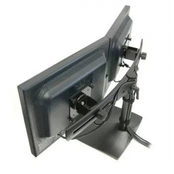Ergotron DS100 – stovas – horizontalus – dviem LCD ekranams – aliuminis, plienas – juoda – iki 61 cm (24 colių)
