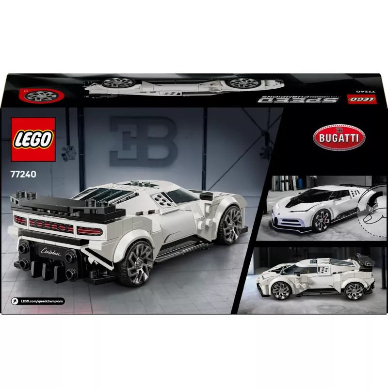 LEGO konstruktorius Bugatti Centodieci Speed Champions 77240 – 291 detalė, 1 minifigūrėlė, nuo 9 metų