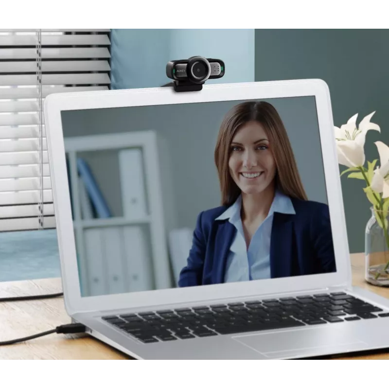 Internetinė kamera AUKEY PC-LM3 2 MP 1920 x 1080 pikselių USB 2.0 Juoda