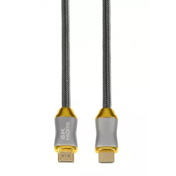 HDMI kabelis IBOX HD08 2 m, HDMI Type A kištukas–kištukas, HDMI 2.1, sidabrinis