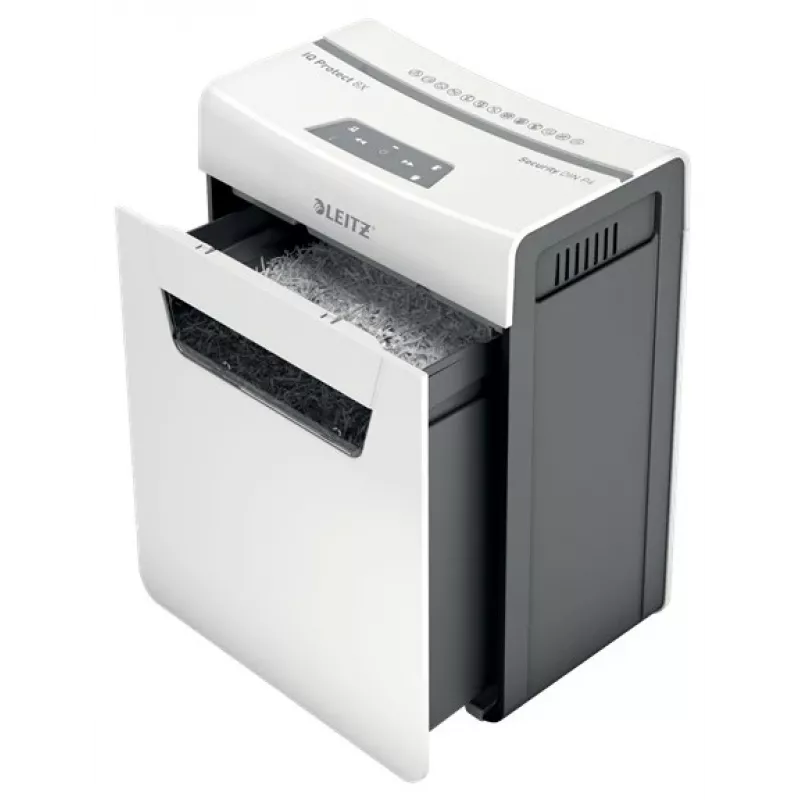 Leitz IQ Protect Premium popieriaus smulkintuvas 8X P4, 4 x 40 mm, 14 l, 125 lapų, 55 dB, Touch, 8 lapų