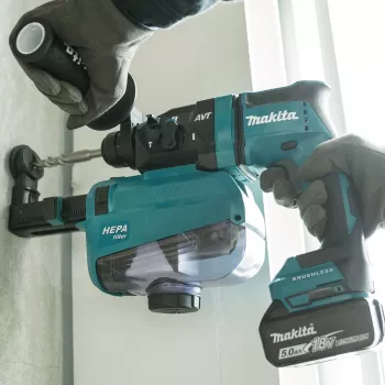 Akumuliatorinis kombinacinis plaktukas DHR182ZU, 18V, sraigtinis plaktukas mėlynas/juodas, Bluetooth, be akumuliatoriaus ir įkroviklio
