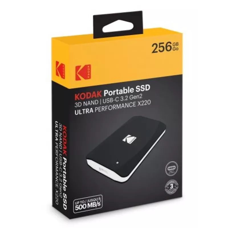 Nešiojamas SSD diskas Kodak 256GB 2,5 colio 3.2Gen2 X220