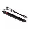 Qoltec 53996 Maitinimo juosta RACK 19 | 1U | 16A | PDU | 8x FRENCH | 2m