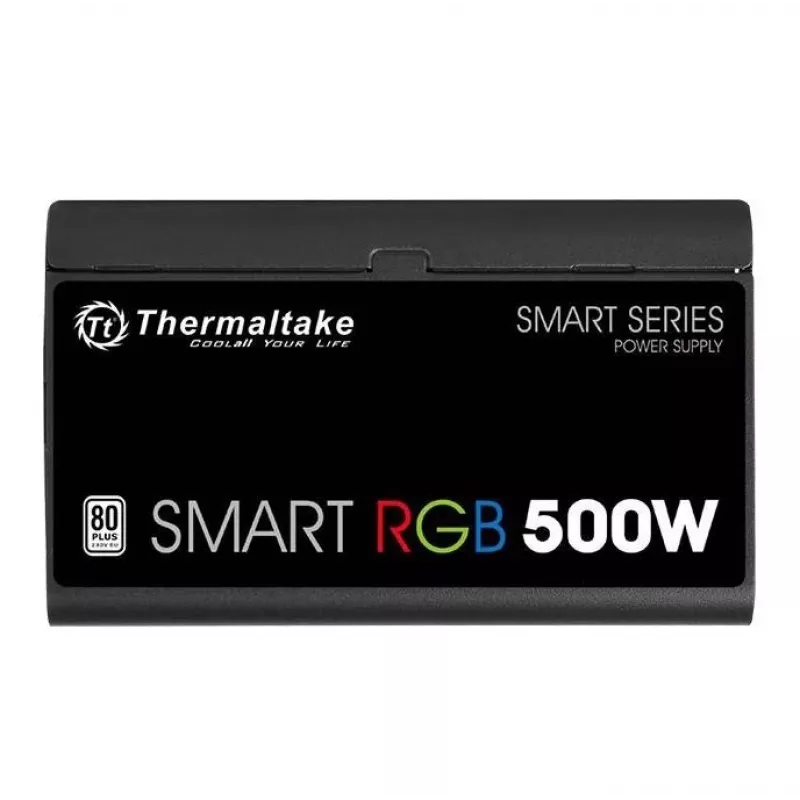 Thermaltake SMART RGB PS-SPR-0500NHSAWE-1 - Maitinimo blokas (vidinis) - ATX12V 2.3 - 80 PLUS - AC 230 V - 500 W - aktyvus PFC - juoda