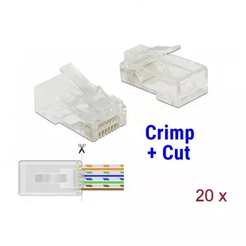 RJ-45 kištukas DeLOCK 86453 (skaidrus, 20 vnt.)