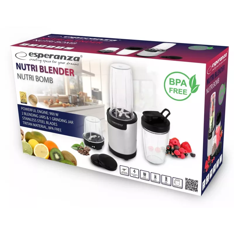 Stalo blenderis Esperanza EKM030 Juodas Nerūdijantis plienas