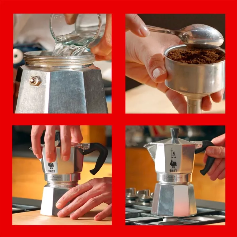 Bialetti Moka Express kavinukas 0,775 L aliuminis, juodas
