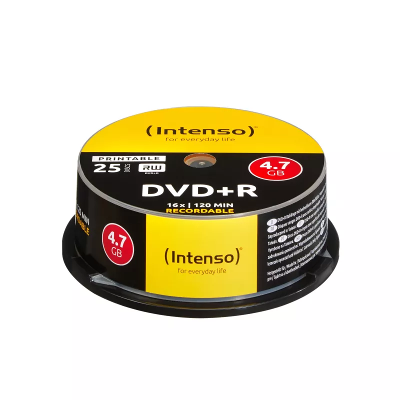 DVD+R Intenso 4,7 GB spausdinamas 16x 25 vnt.