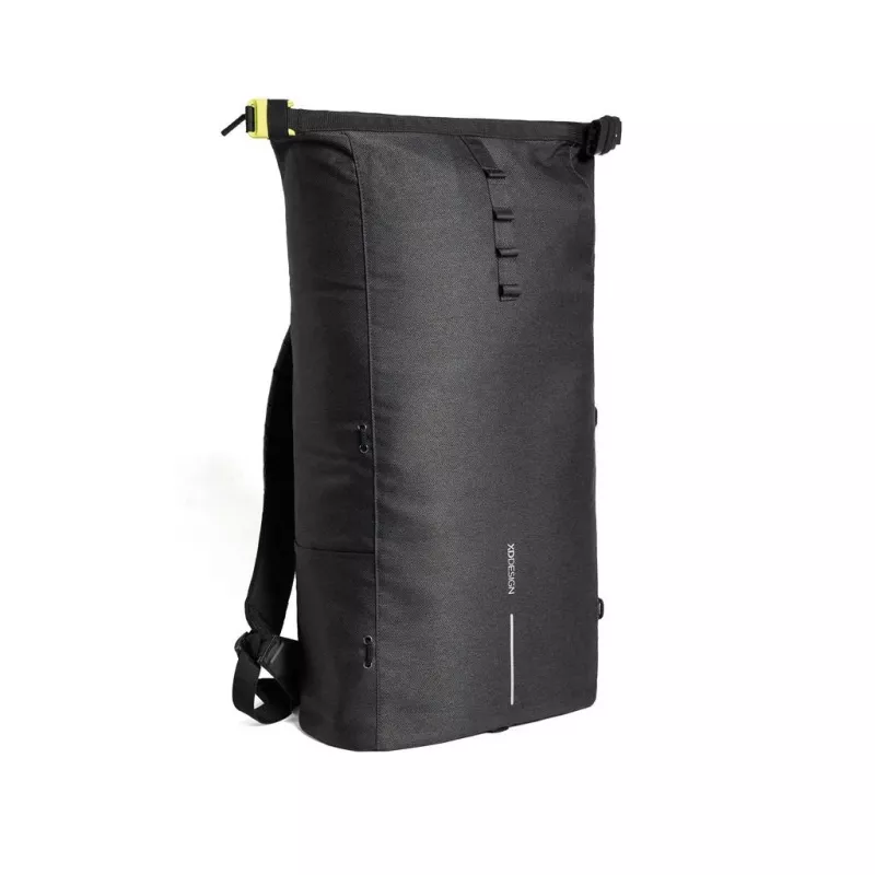 Kuprinė XDDESIGN Urban Lite Black — 21 L (išplečiama iki 27 L), 15,6 col. nešiojamojo kompiuterio skyrius, vandeniui atspari, su lagamino diržu
