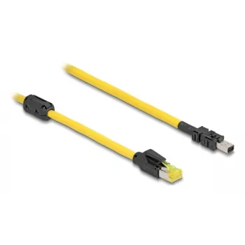 Tinklo kabelis DeLOCK 81250 Juodas Geltonas 1m Cat6