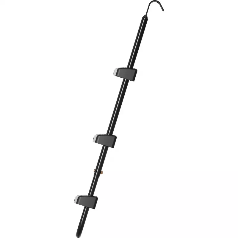 Kopėčios prie batuto HUDORA universal 70–100 cm, juodos, reguliuojami saugūs laipteliai