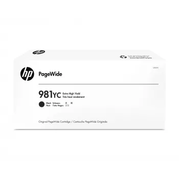 Originalus HP 981YC juodos spalvos kasetė PageWide – itin didelės talpos, 21 000 puslapių